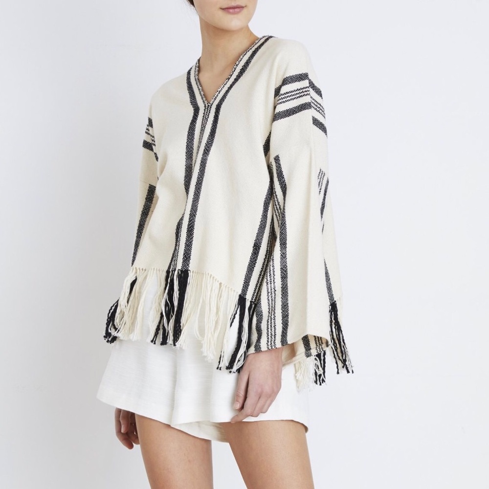 APIECE APART Amelia Hand Woven Poncho XS NWT